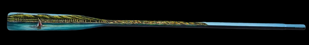 Kinloch Bouy - Taupō NZ Oil painted paddle