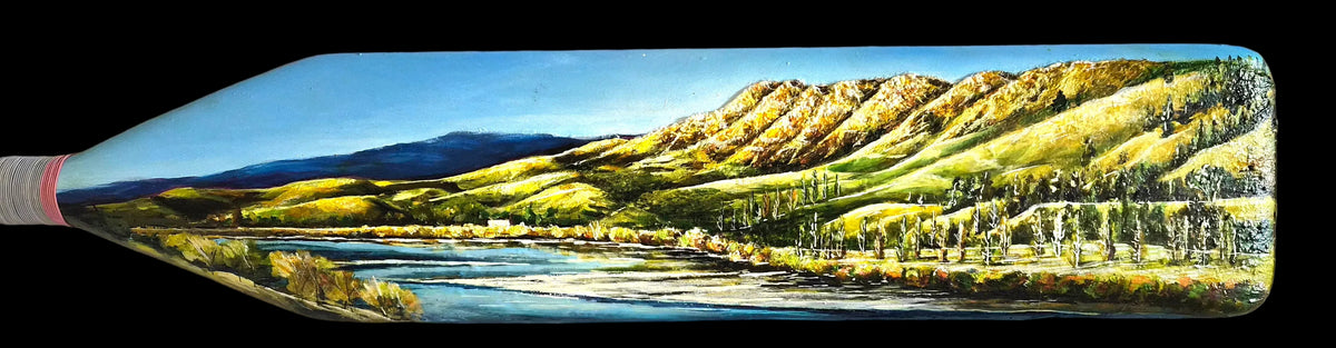 Te Mata peak- Hawkes Bay NZ | Oil painted paddle