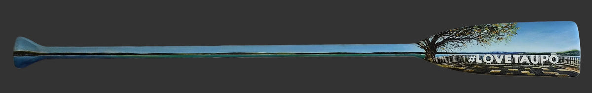# Love Taupō  NZ | oil painted paddle