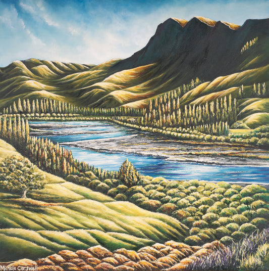 Tukituki River beneath Te Mata Peak - Hawkes Bay NZ
